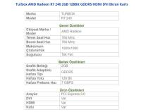 TURBOX Battle Base N R7 240 Amd 2GB GDDR5 128Bit Vga.Dvi.Hdmi Tek Fan Ekran Kartı (Box)